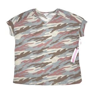 Hayden Girls Camo Print Vneck‎ Top